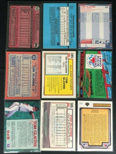 Tom Glavine 9 Cards, 2 Rookies '88 Donruss,1988 Fleer - Topps,Stadium Club,Post - Picture 2 of 6