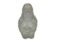 Gorham VTG Germany Crystal Glass Santa Treat Jar Holiday Traditions 9 1/2  Tall