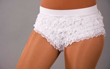 Rüschenslip Spitzenslip weiß Tanzmariechen Kinder / Erwachsene BW