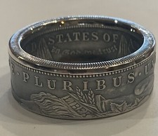 Coin Ring - Authentic Morgan Silver Dollar Quality Hand Crafted Custom Size 11