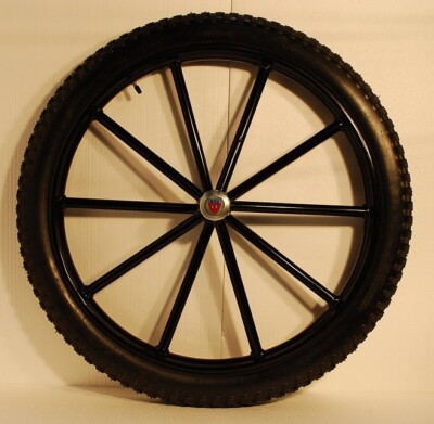Pair Horse Carriage Rubber Tire for Cart Gig Pneumatic Wheels Rim-Tire 25''-3.00''