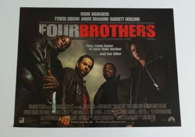 Four Brother 2005 Original UK Mini Quad Cinema Poster New Mint