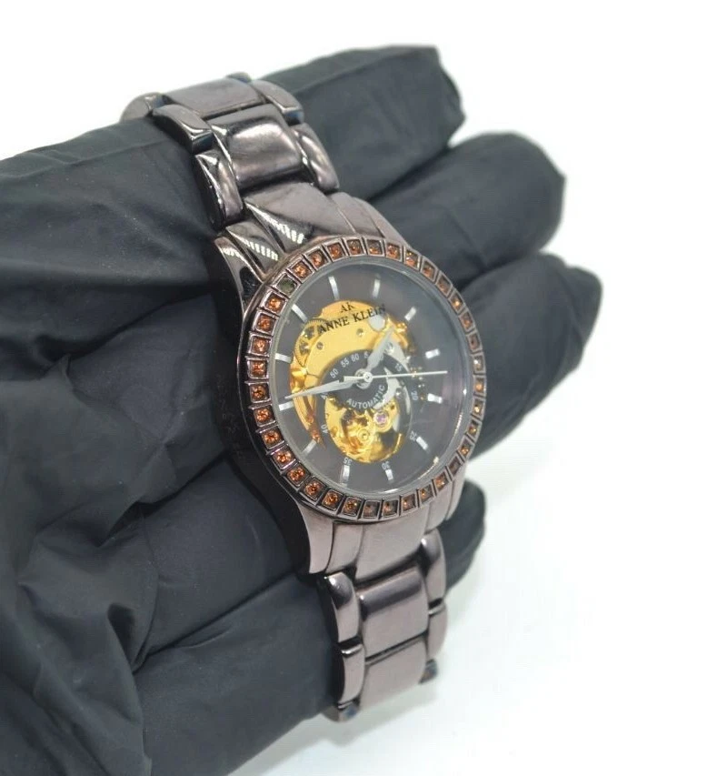 Anne klein clearance automatic skeleton watch