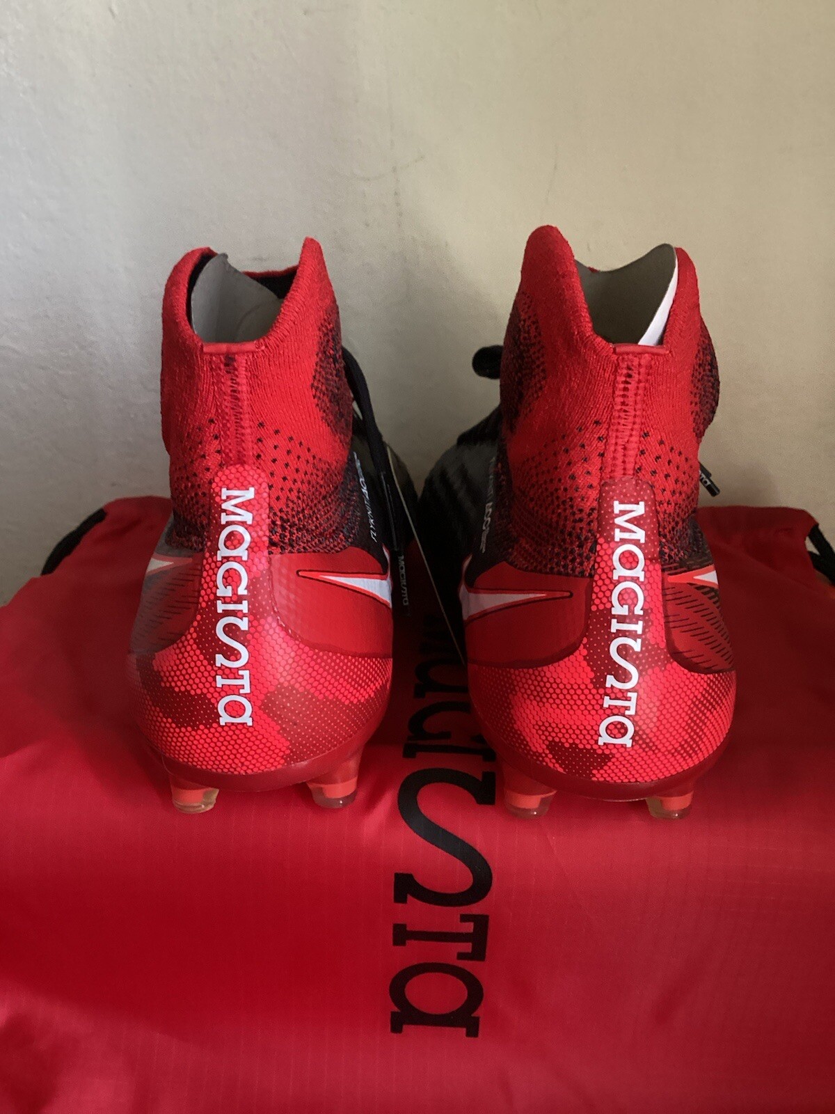 NIKE MAGISTA OBRA II FG (BLACK/RED) ( SOCCER SHOES/CLEATS) SIZE 9 ( 844595-061 ) image 7