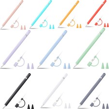 Silicone Sleeve for Apple Pencil 1st Generation Skin Case Cover with 2 Nib Cover
