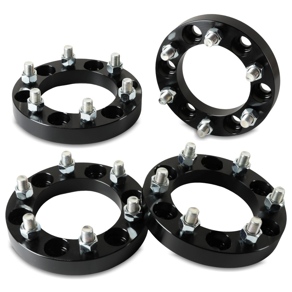 4-Piece Wheel Spacers – 2" Thick, 5x5 To 6x5.5 Adapters For Jeep, Chevy, Dodge