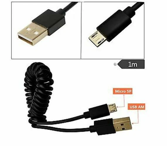 Micro 5Pin B Male to USB 2.0 A Male Data Sync Extension Cable Gold Plated - 1m  - Image 2 of 4
