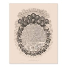 1850 United States Declaration of Independence Poster Photo Wall Art Print