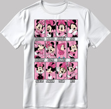 Image of Minnie Mouse Disney Moods Short Sleeve W/B Men / Women T Shirt C545