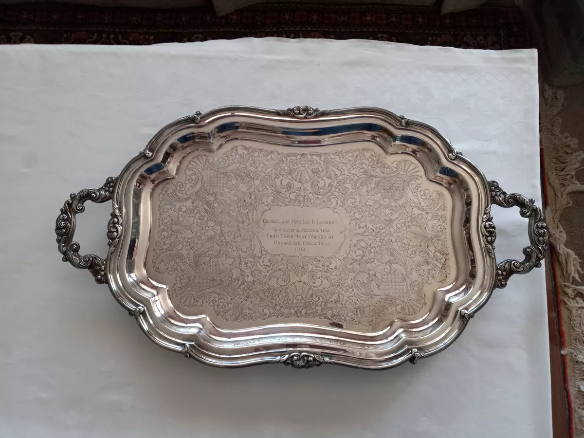 Engraved silver tray clearance