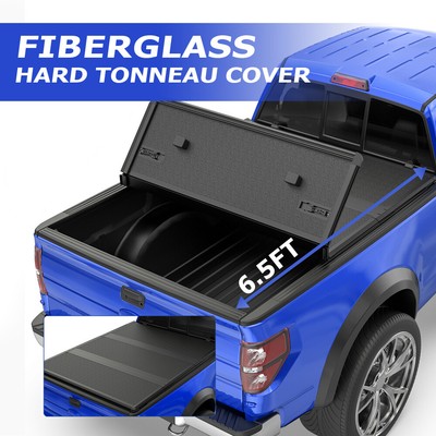6.5FT Hard Truck Bed Tonneau Cover FRP For 1999-2024 Ford F250 F350 Super Duty