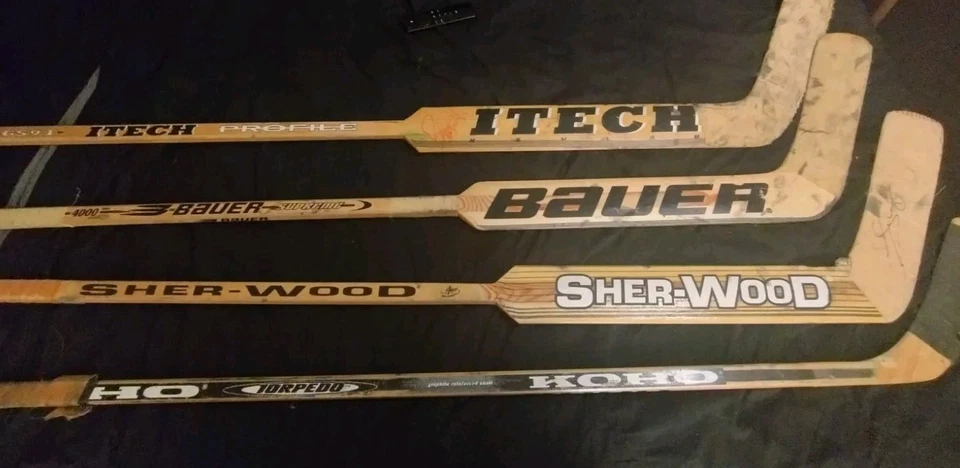 4 Game Used Hockey Stick Penguins 2 Signed - Image 2 of 4