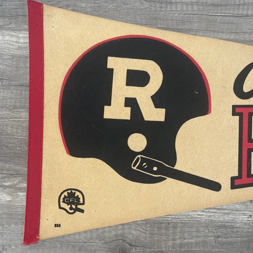 Vintage OTTAWA ROUGHRIDERS CFL Pennant One Bar Helmet USA Made - Picture 2 of 6