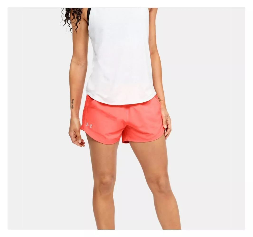 Under Armour Women s UA Mileage Exposed Shorts Polyester Orange