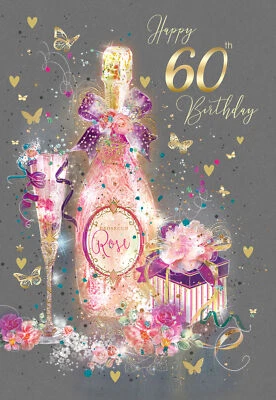 CHERRY ORCHARD PUBLISHING 60th Birthday Card Female - Foil - Cherry Orchard 5.6" x 8.2"