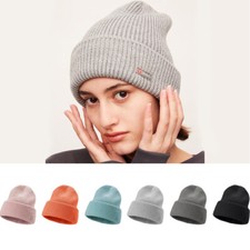 Unisex Knit Beanie Cap Winter Warm Hat Casual Braided Plain Slouchy Caps
