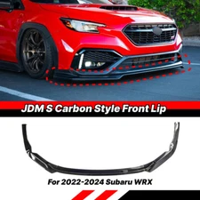 For 2022-2025 Subaru WRX ST Style Front Bumper Lip Splitter Body Kit Carbon Look