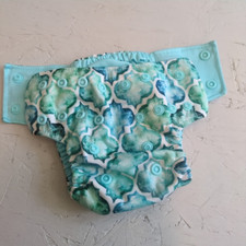 Bella Luna Pocket Cloth Diaper Small Blue Green No Insert