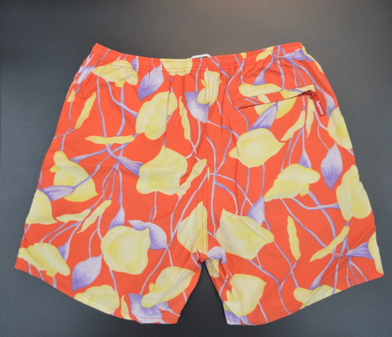 Short d'eau Supreme Floral en nylon   SS18   Rouge   Taille M