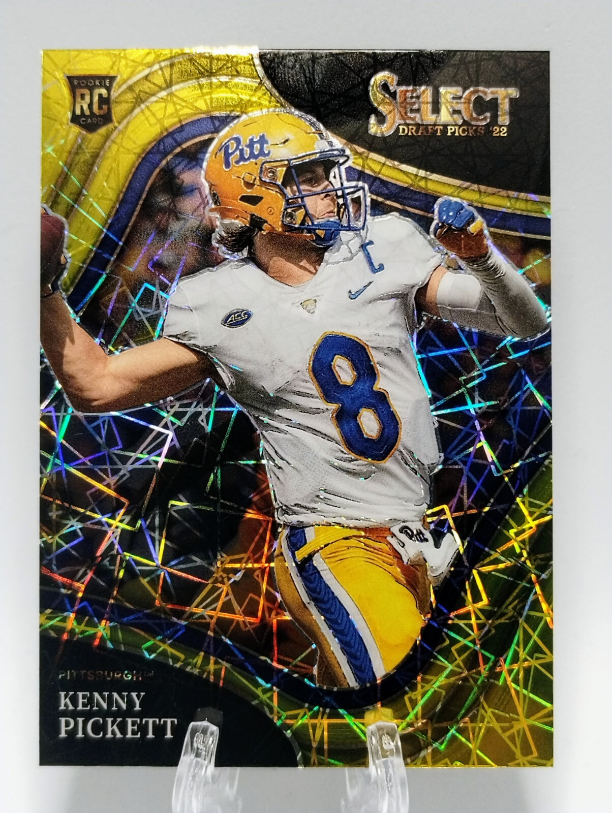 2022 Select Draft Picks Field Level Gold Lazer Prizm 121 Kenny Pickett