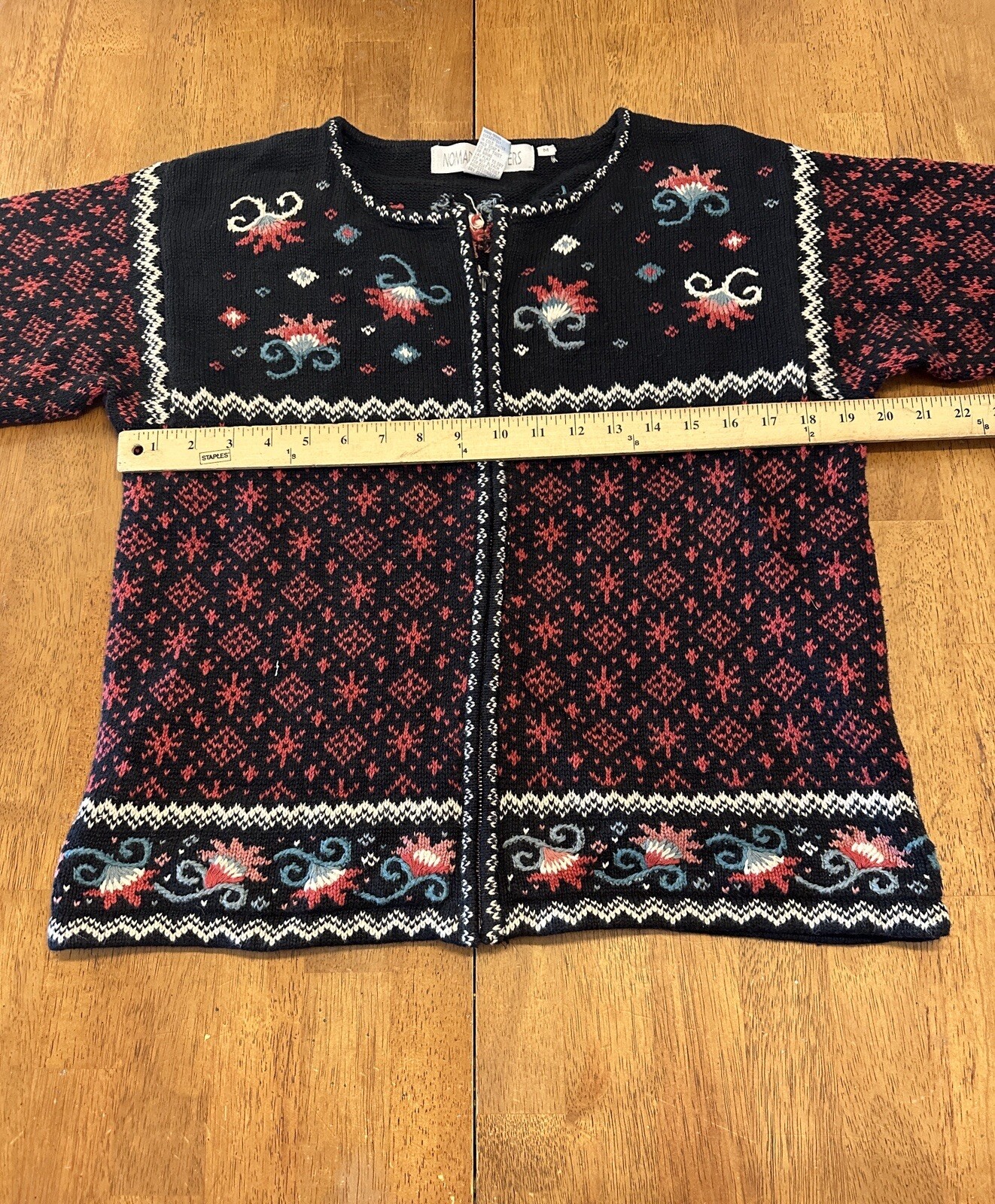 Nomadic Traders Full Zip Sweater Medium Ramie - image 6