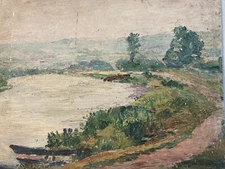 Beautiful Oil Painting Varan 1930 Post Impressionist Gilbert Privat Boran Oise