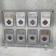 8CT Acrylic Display Stand Case Holder Storage Box for NGC Graded Coin Slab