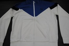 NEW MEN'S PUMA 530192-02 ICONIC MCS TRACK JACKET MESH PUMA WHITE BLUE