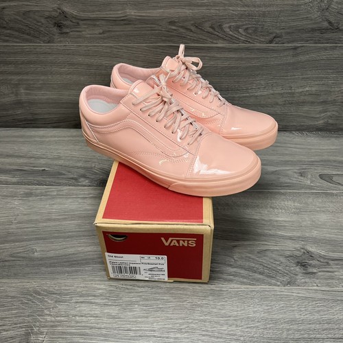 pink leather vans old skool