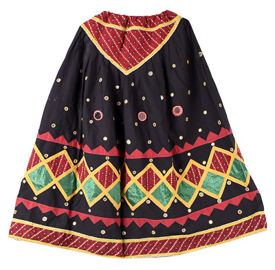 Vintage Indian Mirror Embroidered Women Skater Long Skirt Vintage Indian Mirror Embroidered Women Skater Long Skirt