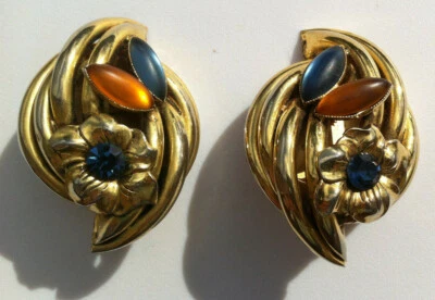 TARATATA FRANCE - CLIPS - XXL - Dorées & perles - Earrings signed - CLIP ON - Photo 1/4