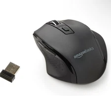 🌟Amazon Basics Ergonomic 2.4 Ghz Wireless Optical PC Mouse DPI Adjustable🌟