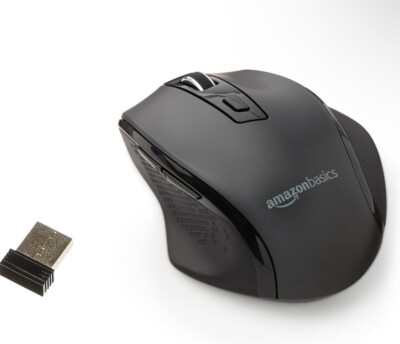  Amazon Basics Ergonomic 2.4 Ghz Wireless Optical PC Mouse DPI Adjustable 