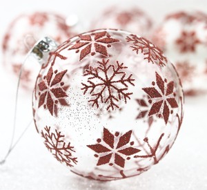 Immagini Natale Glitter.Gisela Graham Natale Vetro Trasparente Pallina Di Con Glitter Rosso Fiocchi Ebay