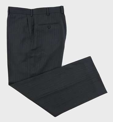 パンツ 90s Valentino stripe slacks Valentino Men's 37 x 29.5 Striped Wool Dress Pants Brown / Black