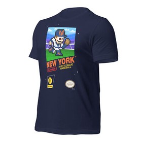 New York Mets NY Baseball Team Jersey 8-bit Nintendo NES Retro Vintage T-Shirt