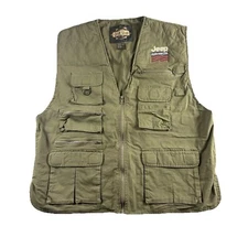 Guide Gear Vest Mens Fishing Hunting Size XL Reg Green Full Zip 12 Pockets