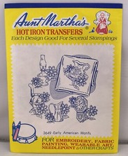 Aunt Martha  s Hot Iron Transfers American Motifs 3649 Sealed