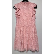 NWT Sam Edelman Pink Textured Floral Dress Size 2 Coquette Cottagecore Romantic