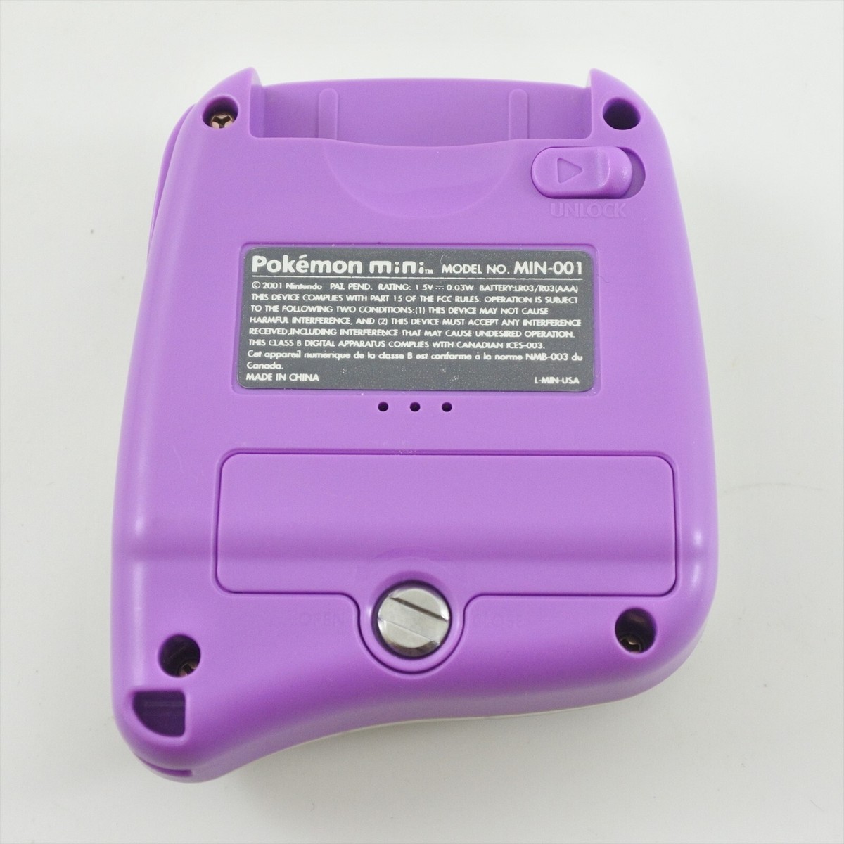 Pokemon Mini SMOOCHUM PURPLE Console MIN-001 US Version Boxed 1817
