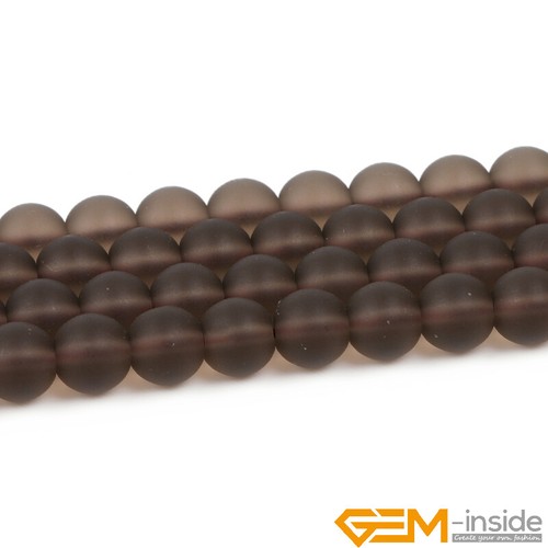 Natural Gemstone Assorted Frosted Matte Round Beads For Jewellery Making 15" - Foto 266 di 661