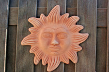 terracotta Sonne  terrakotta Wandbild ca 30 cm x 30 cm x 3 cm d.