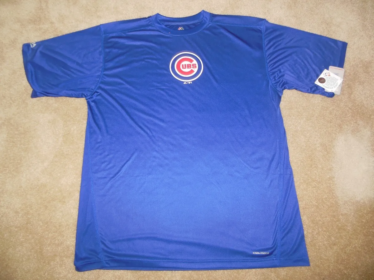 Chicago Cubs Men's Majestic Cool/Base Short Shirt Big/Tall