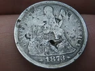 1873 S Seated Liberty Silver Dime- San Francisco, Good Details