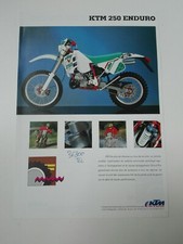 KTM 250 Enduro de 1991 Prospectus Catalogue Brochure Moto