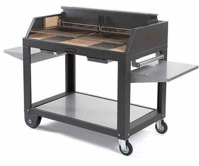 BARBECUE A LEGNA O CARBONE IN ACCIAIO INOX MOD. FONTANA EGEO 110 -no gas |  eBay