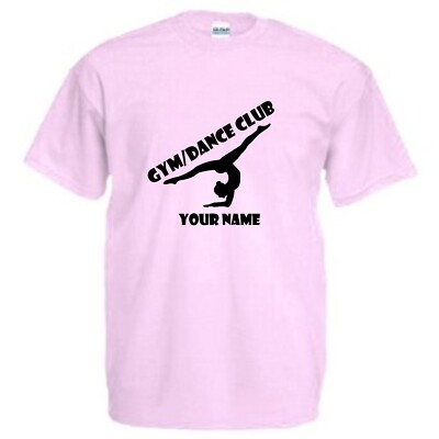 Personalisiertes Turn-T-Shirt, Tanz-TShirt, Tanz-T-Shirt, Turnerin (D6)