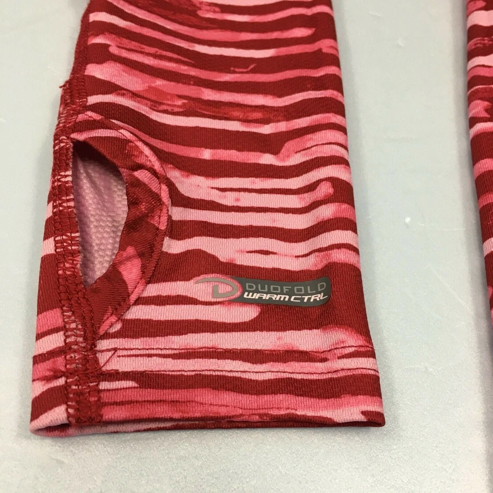 Womens Shirt SM Champion Varitherm Baselayer Duofold Thermatrix Pink Drip Stripe - Image 2 of 4