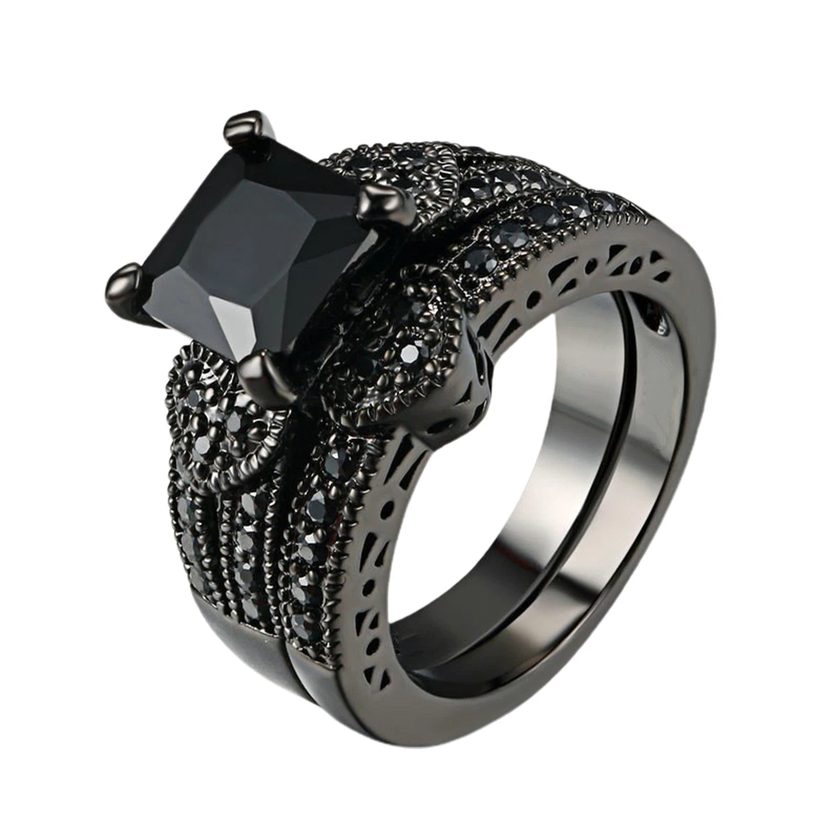 Black on sale ring set