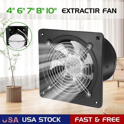4-10'' Exhaust Ventilation Fan Wall Ceiling Mounted Bathroom Kitchen Blower 110V